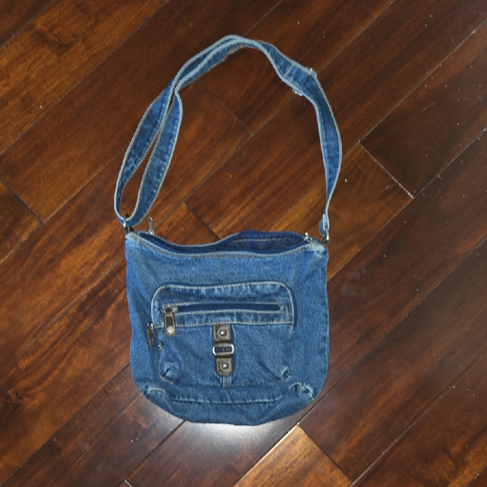 Blue Denim Shoulder Bag